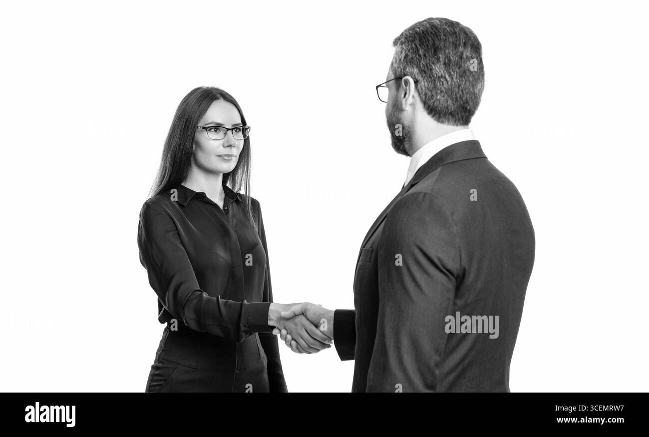 partnership aziendale di successo. un partner di successo che celebra gli affari con la stretta di mano. partnership e successo aziendale. affari Foto Stock