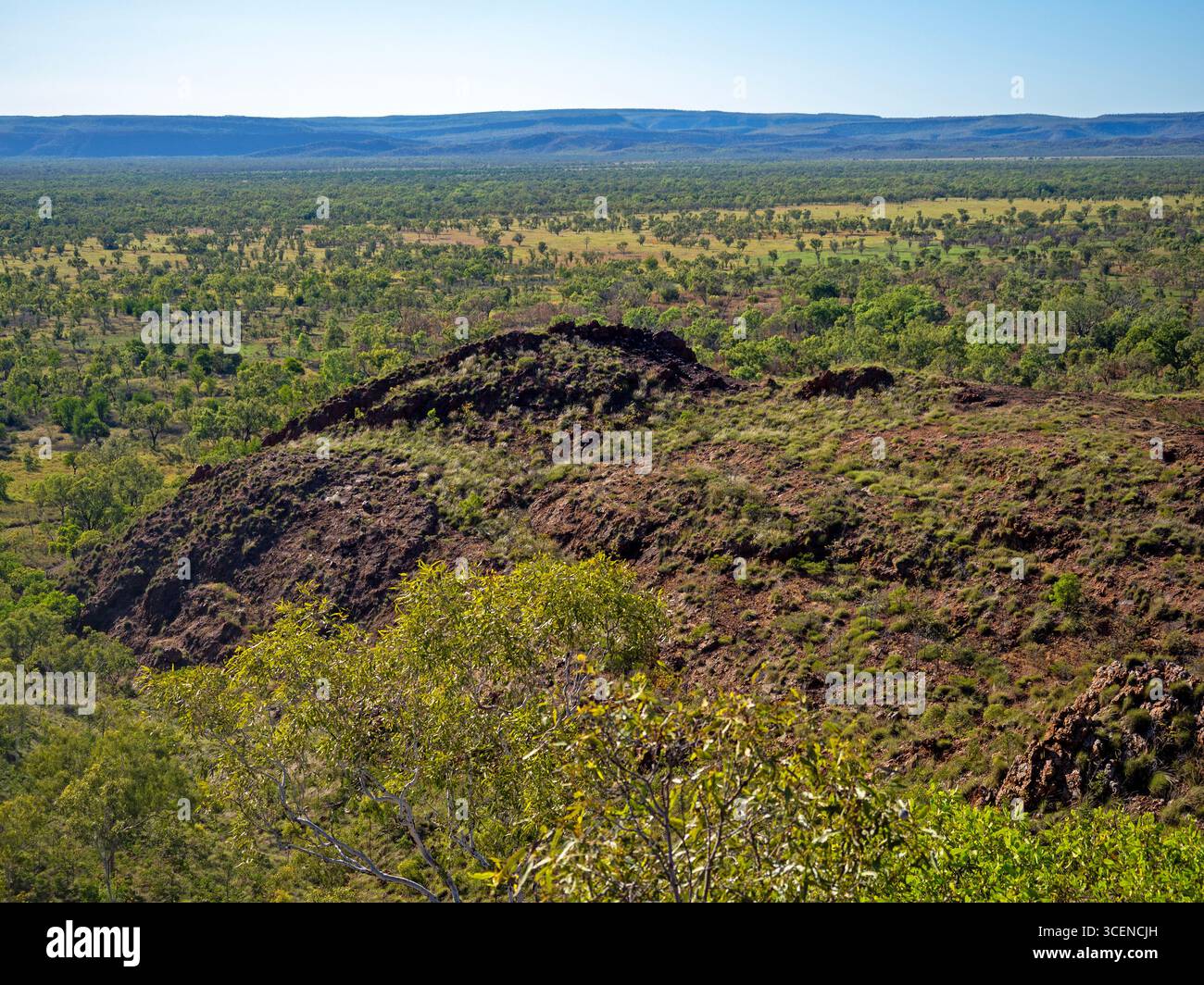 Vista sulla pianura alluvionale del fiume Keep da Jarnem Lookout Foto Stock