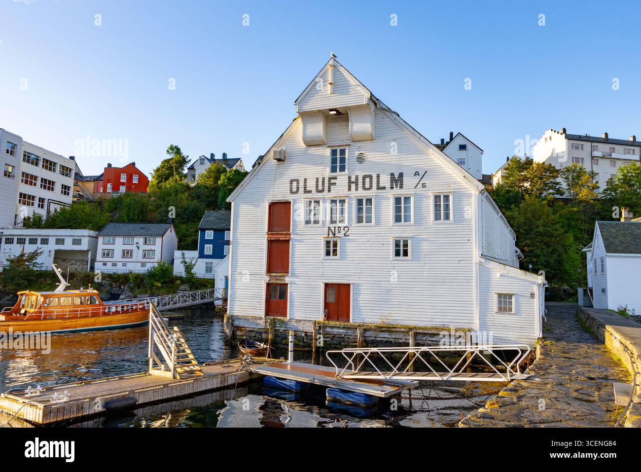 Alesund, Norvegia, museo della pesca Oluf Holm ad Alesund, una storica città portuale sulla costa occidentale della Norvegia, in Europa Foto Stock