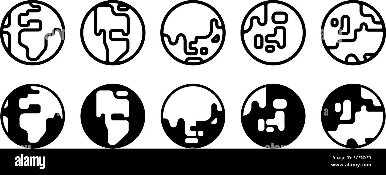 Illustrazione dell'icona del vettore di terra Illustrazione Vettoriale