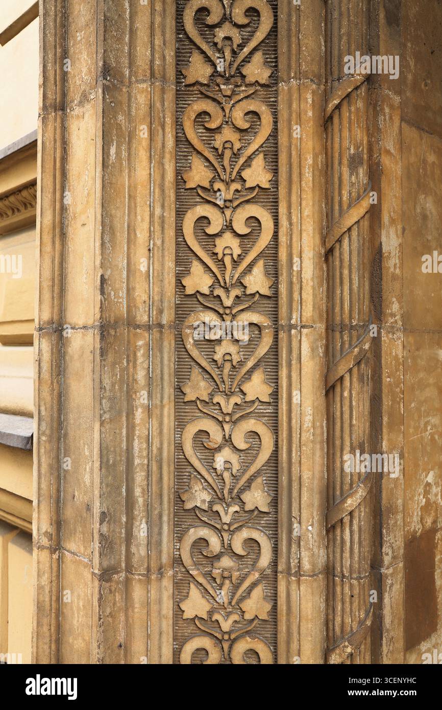 Dettagli architettonici nella città vecchia di Praga, Repubblica Ceca. Foto Stock