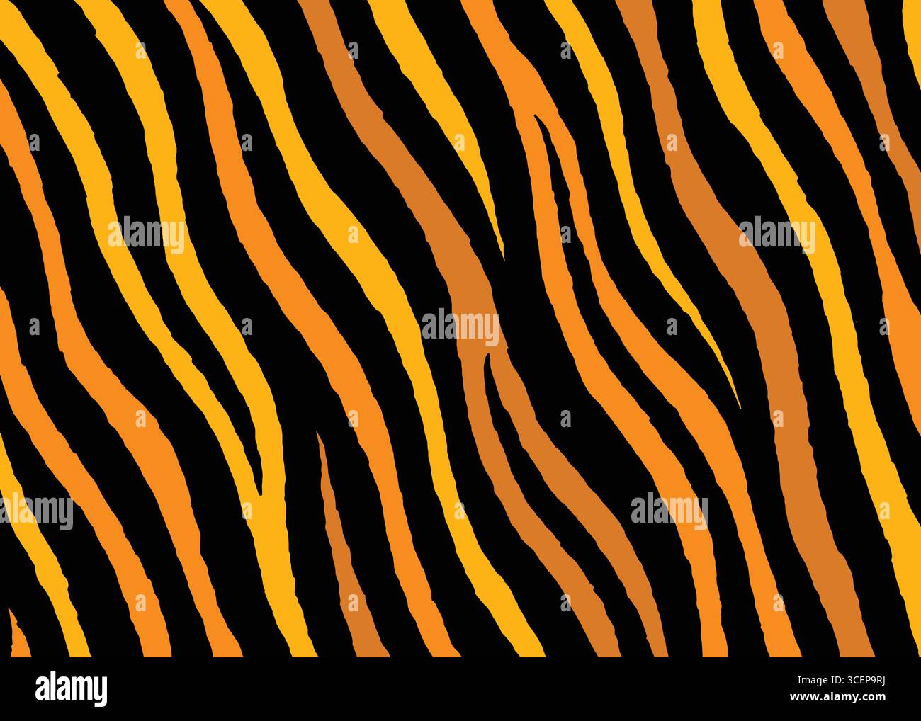 Design a strisce tigre astratte, sfondo dell'illustrazione vettoriale. illustrazione del design della pelliccia della fauna selvatica. Illustrazione Vettoriale