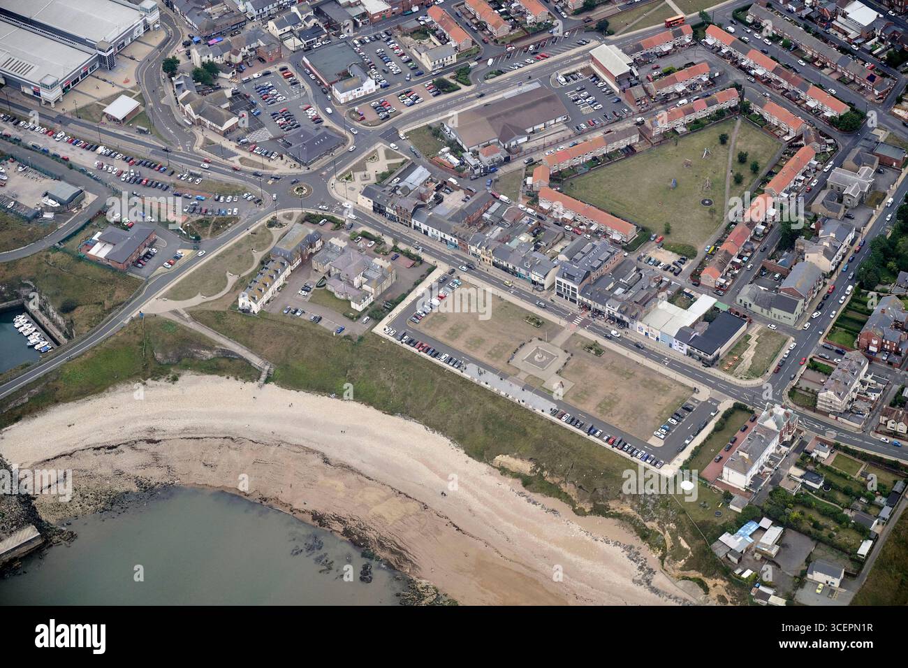 La città costiera di Seaham, a sud di Sunderland, Inghilterra nord-orientale, Regno Unito Foto Stock
