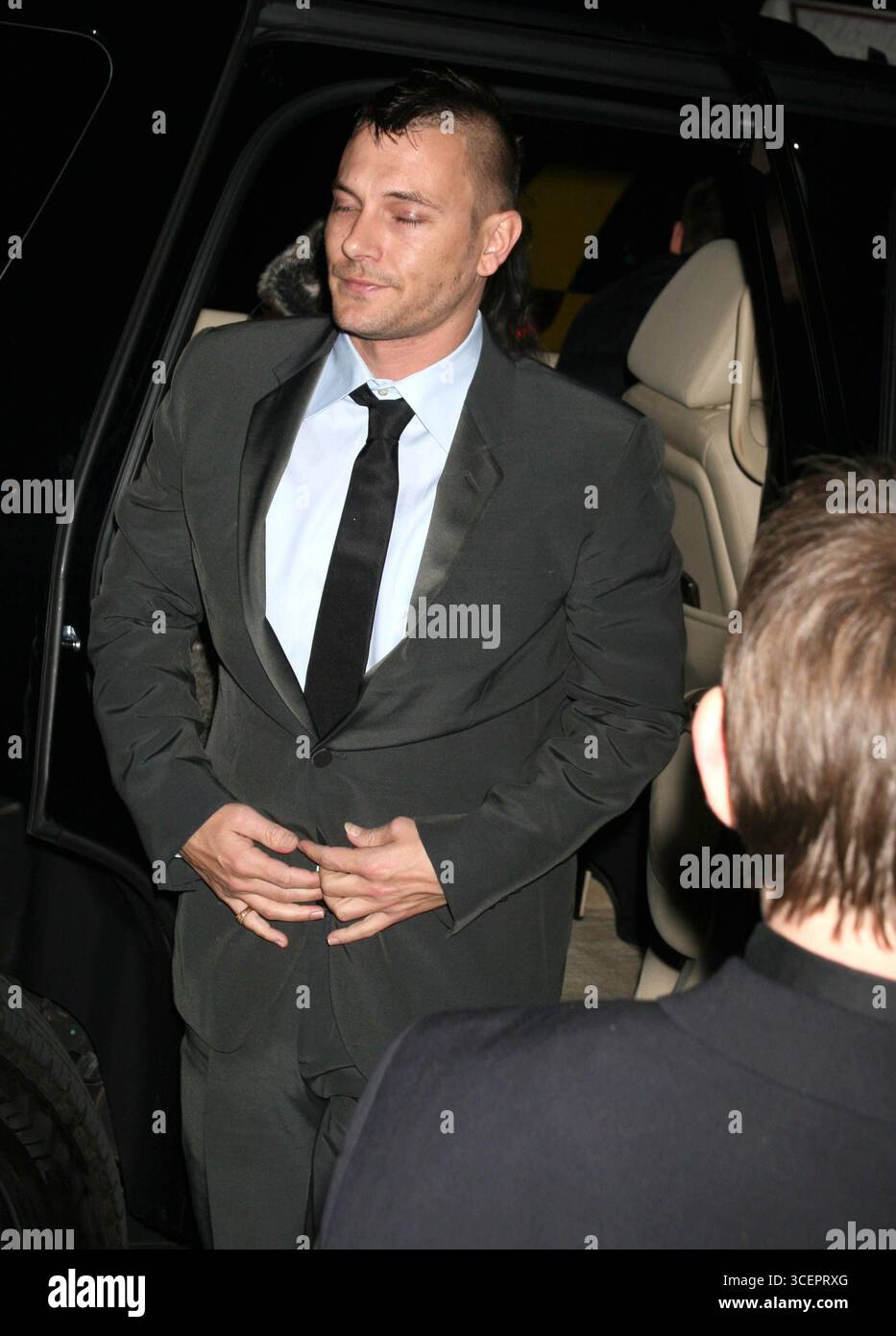 Kevin Federline alla fiera Marc Jacobs Autunno 2008 tenutasi durante la Mercedes-Benz Fashion Week presso la tenda di Bryant Park, New York City - 8 febbraio 2008 Foto Stock