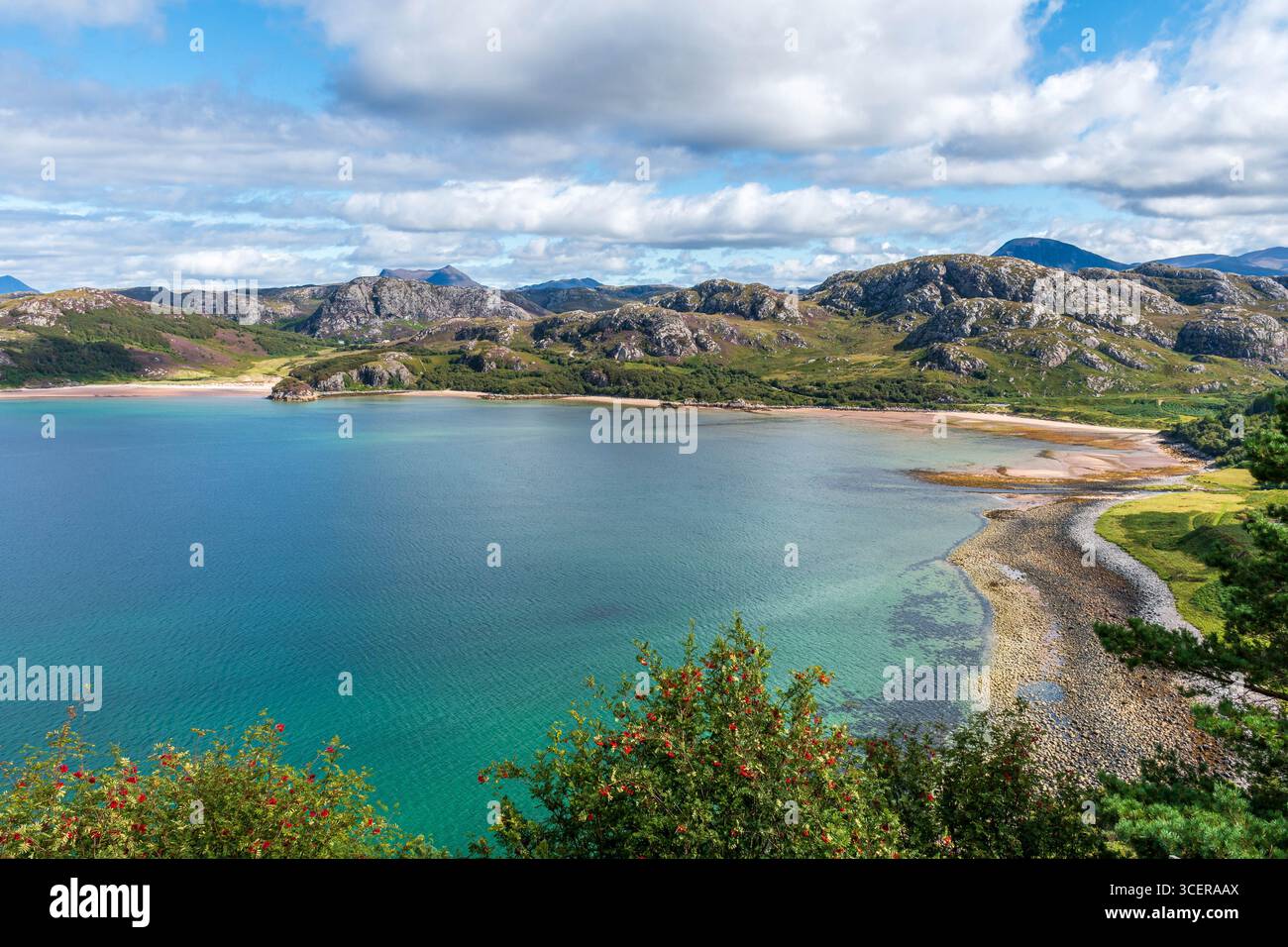 Gruinard Bay, costa occidentale, Scozia, Regno Unito Foto Stock
