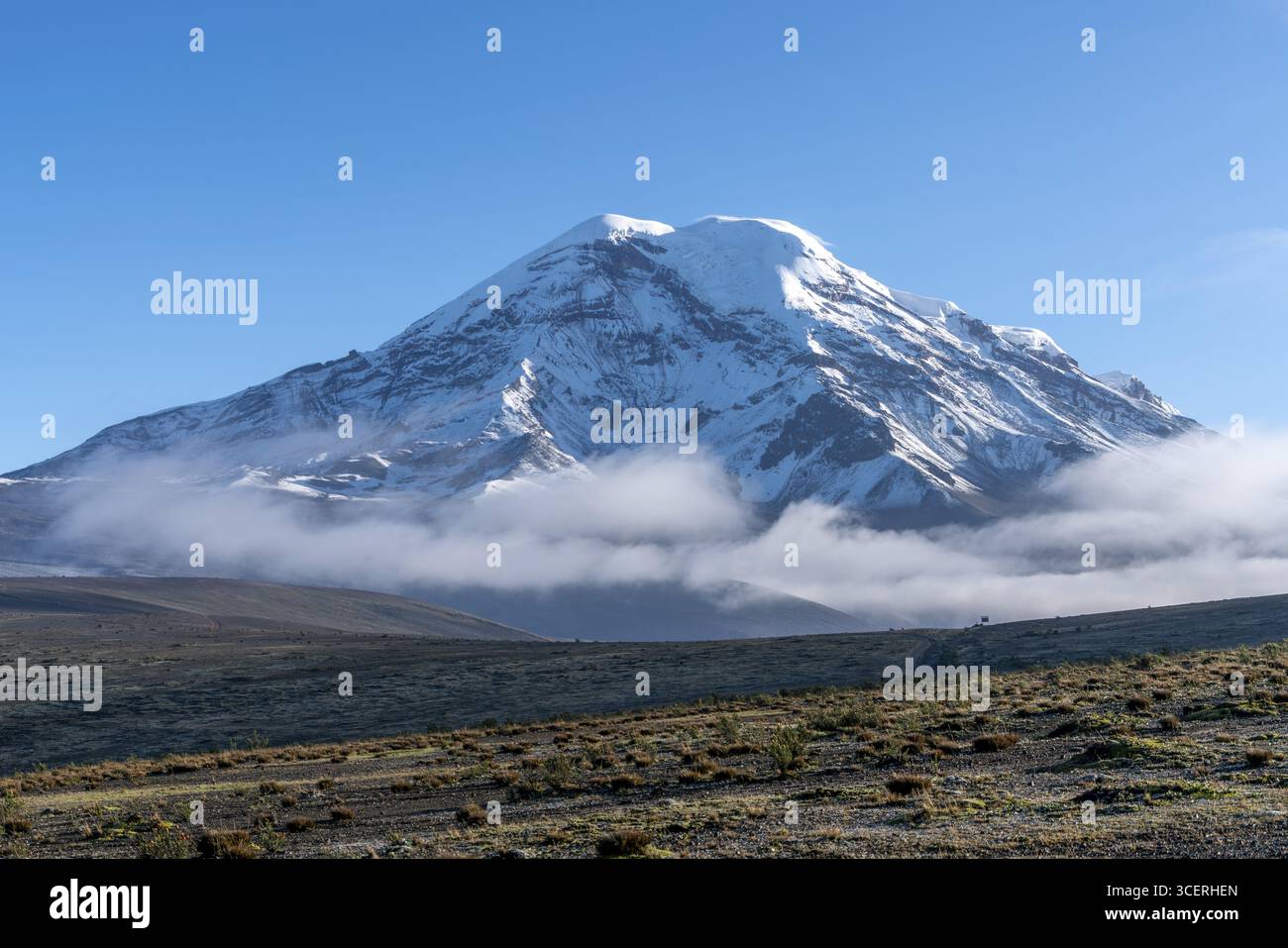 Vulcano Chimborazo, innevato, cantone di Riobamba, provincia di Chimborazo, Ecuador Foto Stock