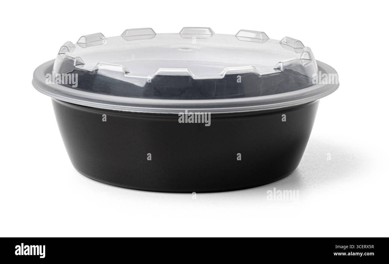 Contenitore per alimenti in plastica riutilizzabile con coperchio trasparente, ideale per la conservazione e il trasporto di alimenti Foto Stock