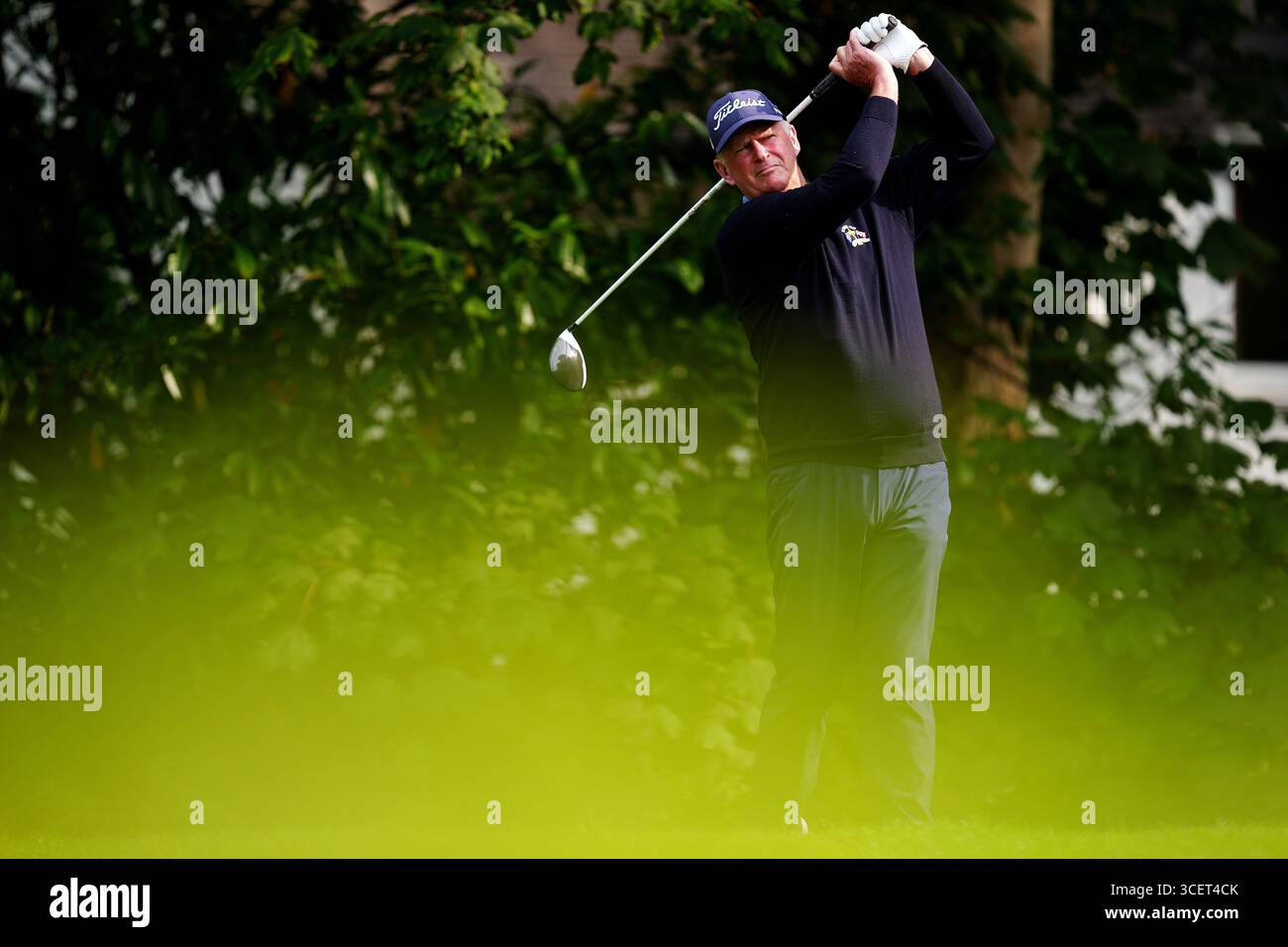 Sandy Lyle durante la partita del 40° anniversario al Belfry Golf and Resort Hotel di Sutton Coldfield davanti al Betfred British Masters 2025 che inizia giovedì. Data foto: Martedì 19 agosto 2025. Foto Stock