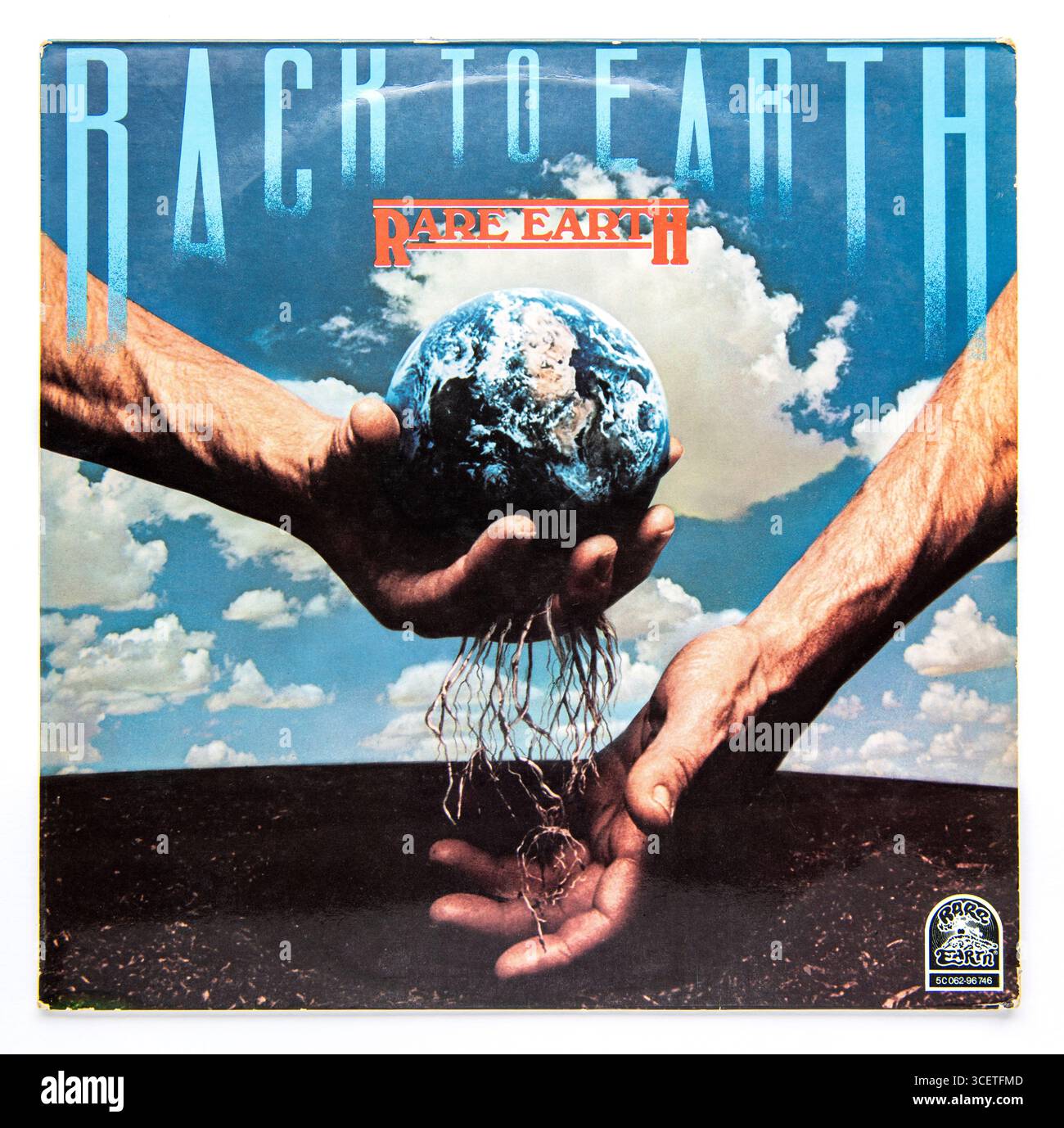 Copertina LP di Back to Earth, l'ottavo album in studio di rare Earth, pubblicato nel 1975. Foto Stock