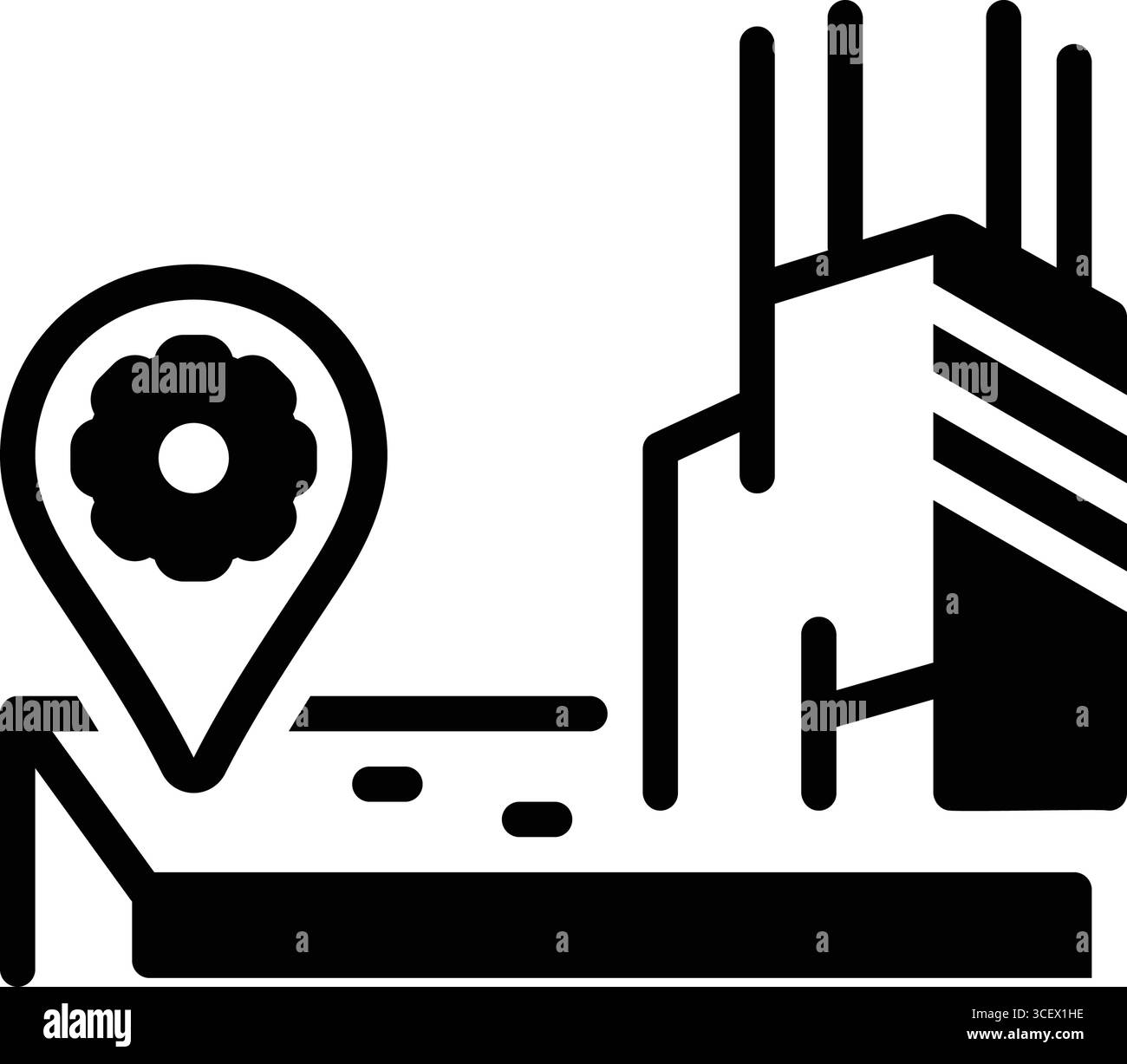 Icona della zona di sviluppo, sviluppo Illustrazione Vettoriale