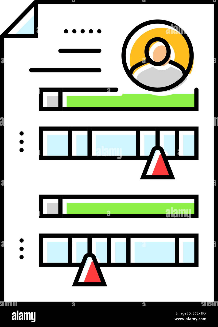 illustrazione vettoriale dell'icona del colore del farmaco del profilo genetico del paziente Illustrazione Vettoriale