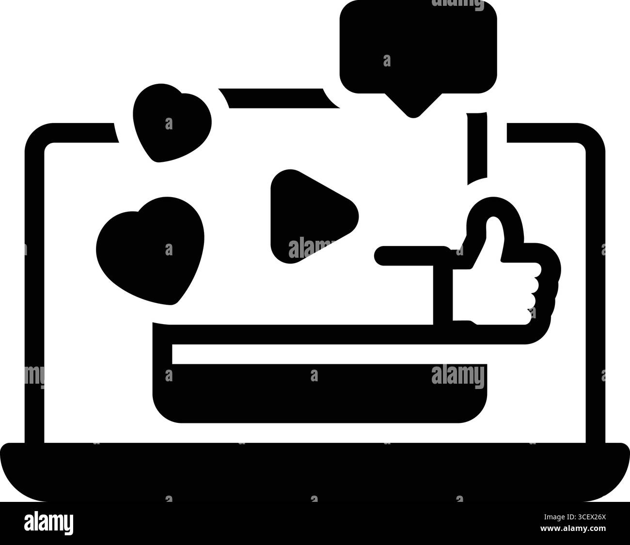 Icona per il coinvolgimento dei media, media Illustrazione Vettoriale