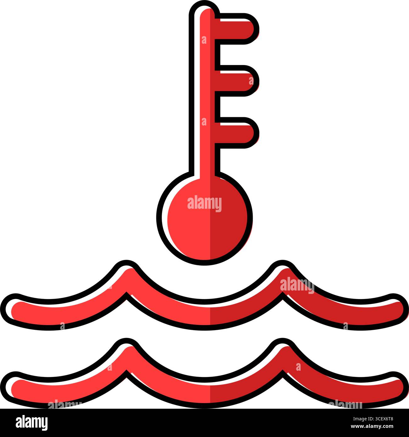 surriscaldamento del motore, illustrazione vettoriale dell'icona a colori degli ostacoli di guida Illustrazione Vettoriale