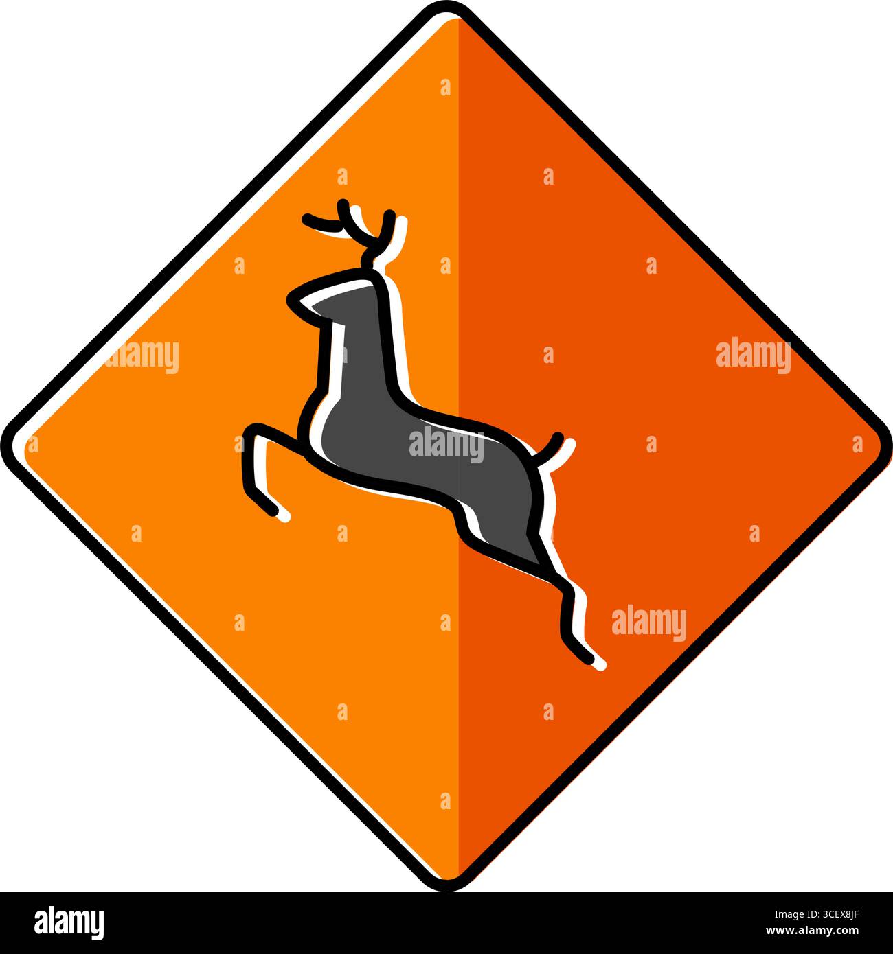 illustrazione vettoriale dell'icona del colore degli ostacoli che attraversano la fauna selvatica Illustrazione Vettoriale