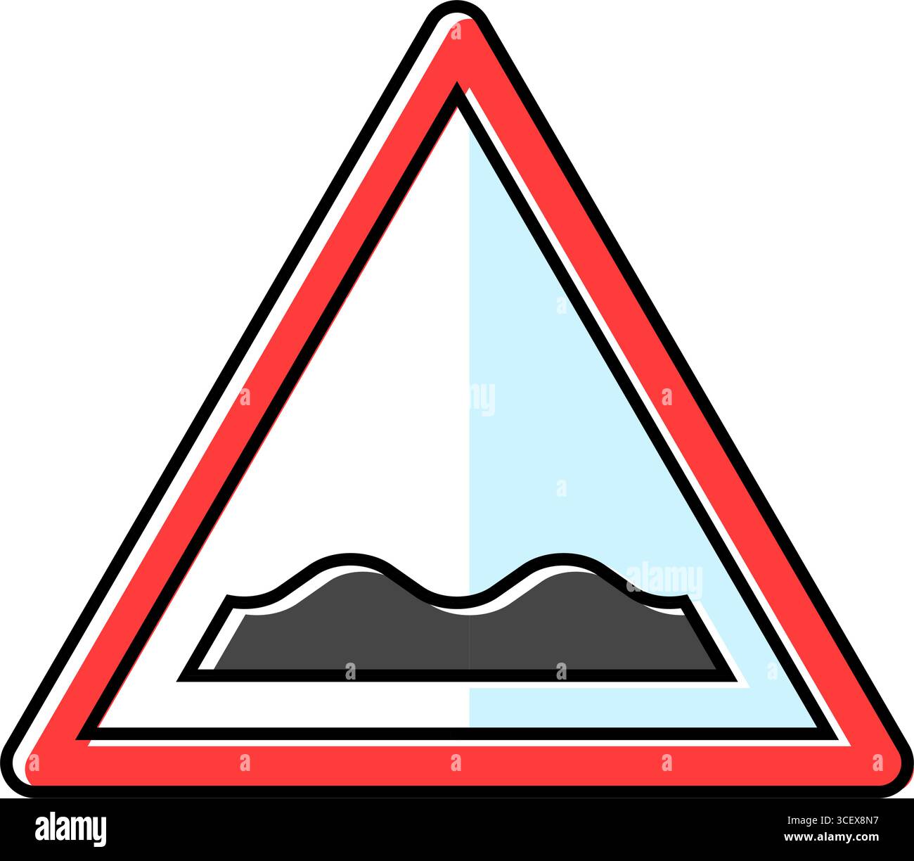 illustrazione vettoriale dell'icona colorata dei fori della vettura degli ostacoli alla guida Illustrazione Vettoriale