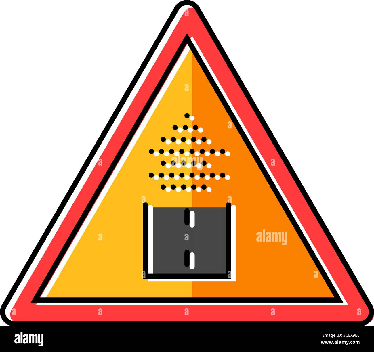 illustrazione vettoriale dell'icona a colori degli ostacoli per la guida su strade non asfaltate Illustrazione Vettoriale