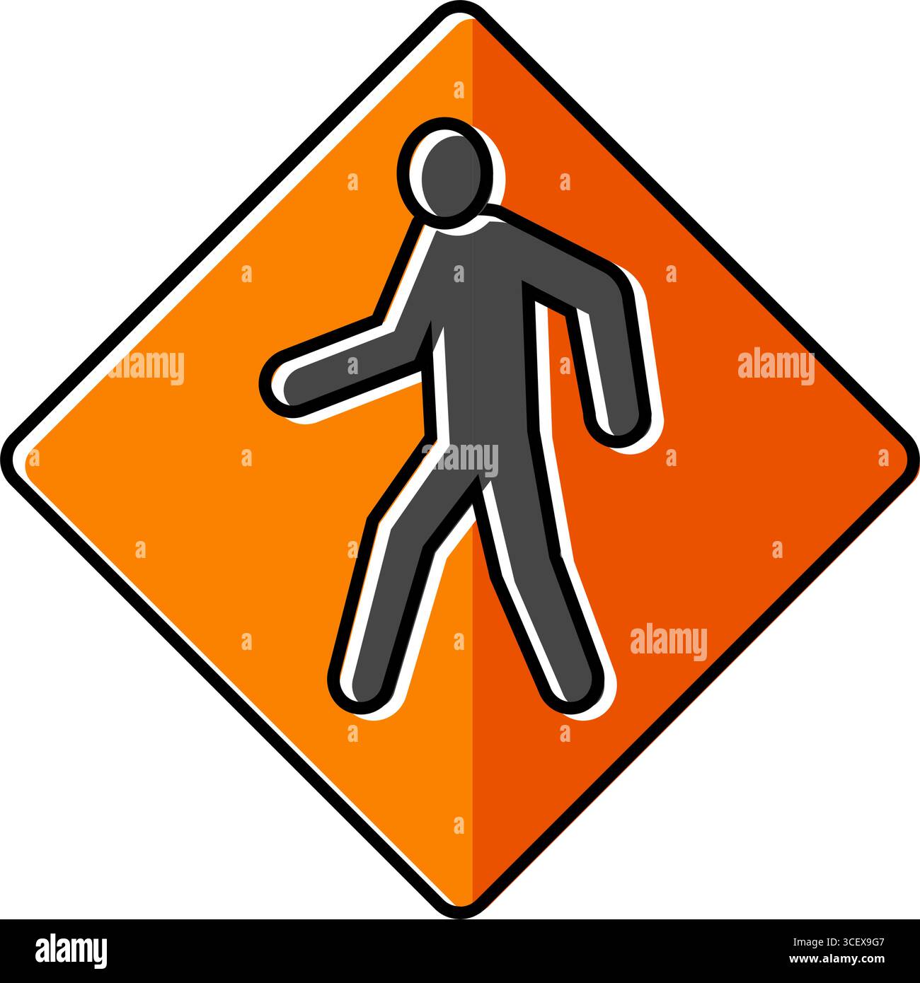 illustrazione vettoriale dell'icona del colore degli ostacoli che attraversano la vettura Illustrazione Vettoriale