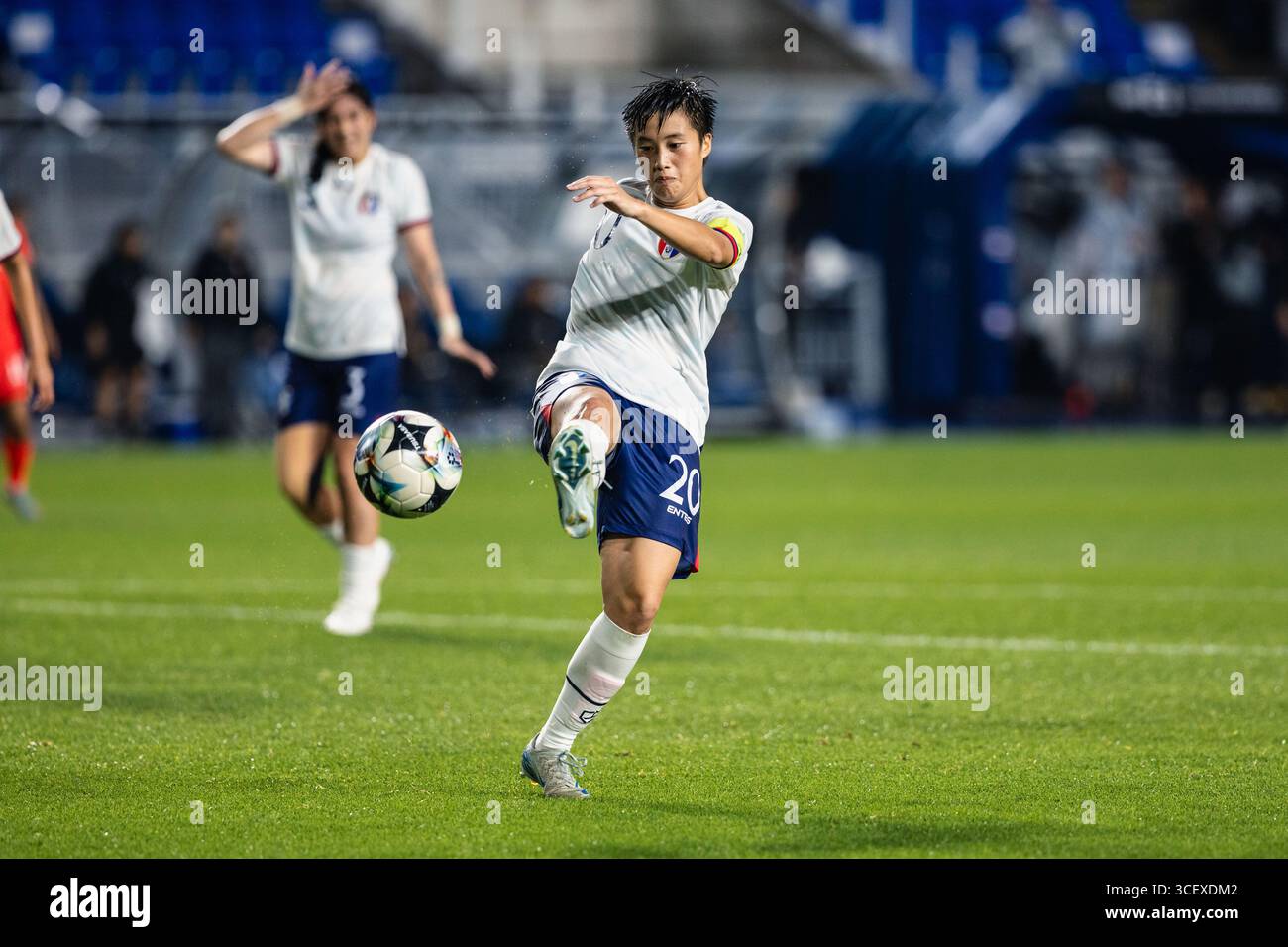 SUWON, Corea del Sud - 16 LUGLIO: Durante l'EAFF e-1 Football Championship - Corea del Sud vs Taipei cinese al Suwon World Cup Stadium il 16 luglio 2025 Foto Stock