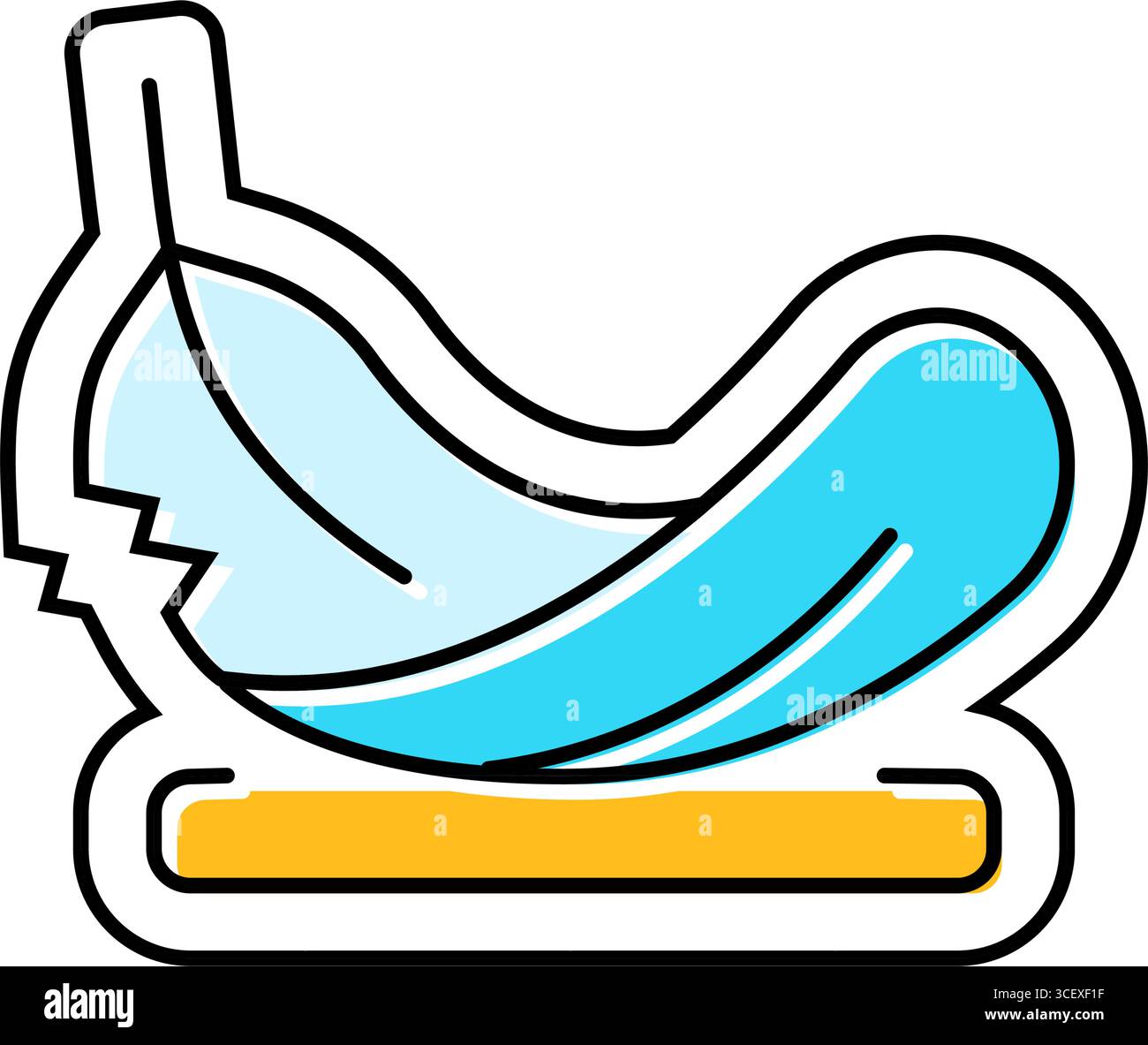 illustrazione vettoriale dell'icona a colori leggeri Illustrazione Vettoriale