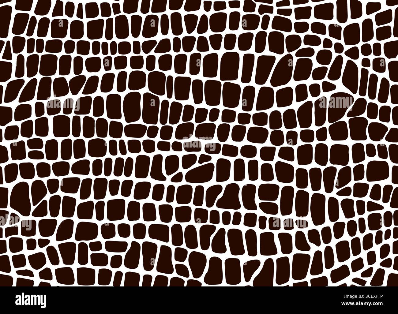 Pelle di coccodrillo motivo senza cuciture per sfondo serpente o drago, texture vettoriale. Motivo rettile di coccodrillo o animale lucertola con macchie astratte di pitone serpente, alligatore o cuoio cobra Illustrazione Vettoriale