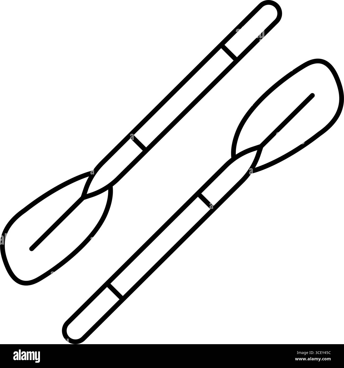 illustrazione vettoriale dell'icona della linea turistica del giro in acqua del kayak Illustrazione Vettoriale