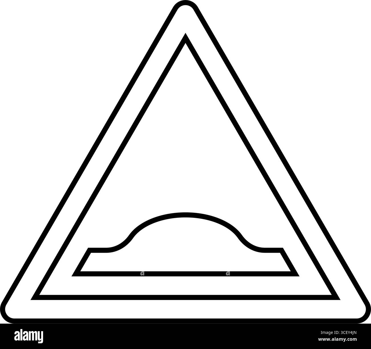 illustrazione vettoriale dell'icona della linea degli ostacoli di guida della vettura Illustrazione Vettoriale