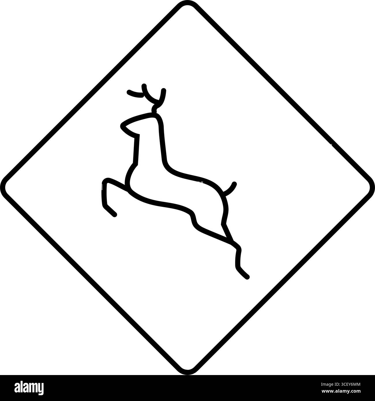 illustrazione vettoriale dell'icona della linea degli ostacoli che attraversano la fauna selvatica Illustrazione Vettoriale