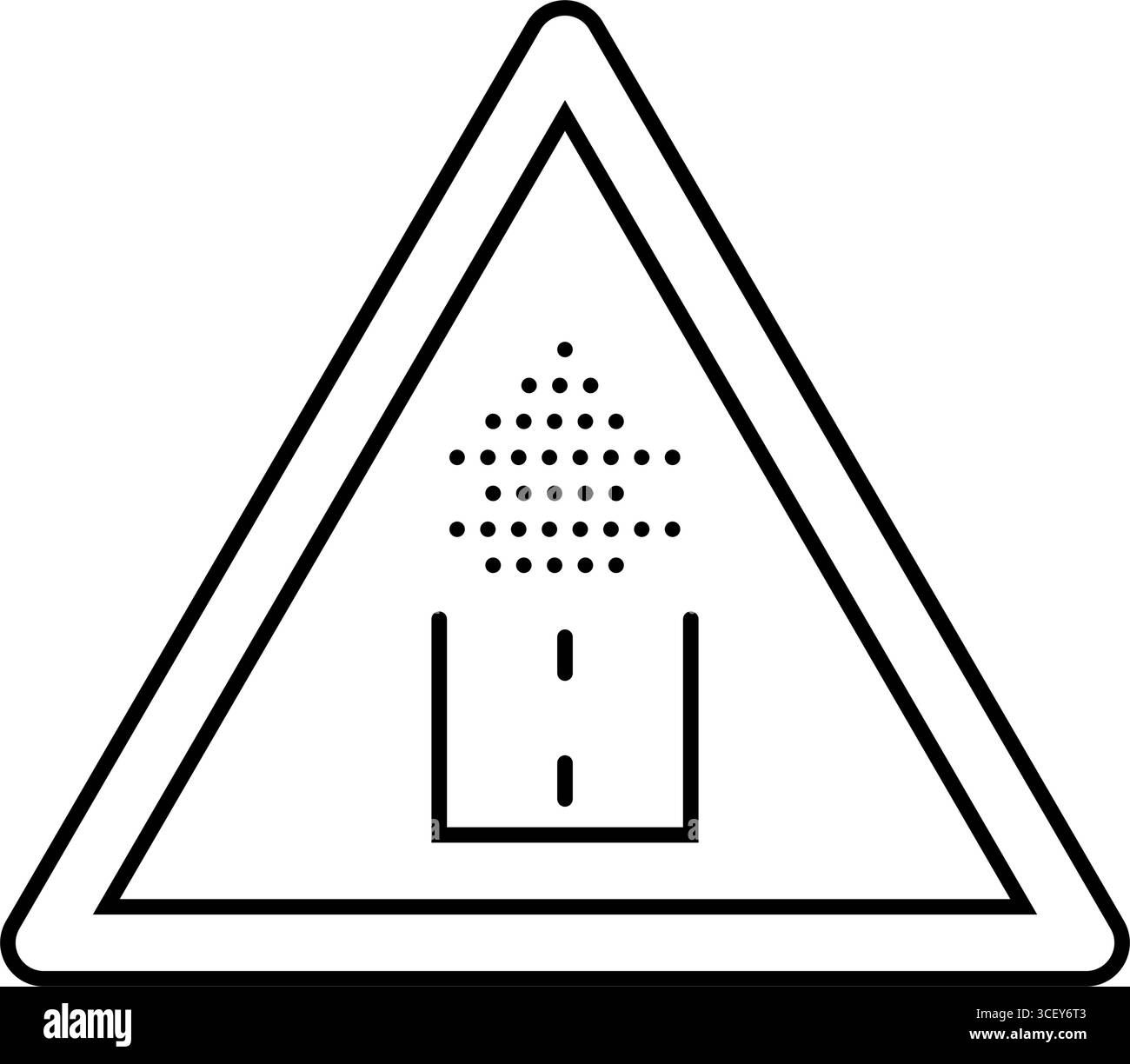illustrazione vettoriale dell'icona della linea degli ostacoli di guida su strade non asfaltate Illustrazione Vettoriale