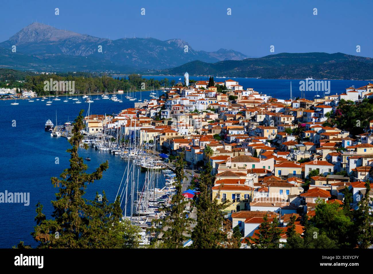Grecia, regione del Peloponneso, isole Saroniche, isola di Poros Foto Stock