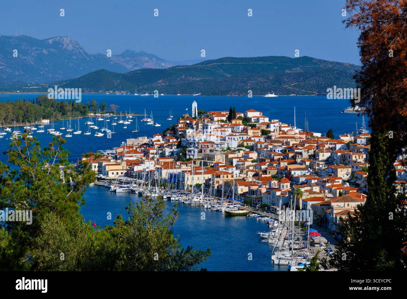 Grecia, regione del Peloponneso, isole Saroniche, isola di Poros Foto Stock