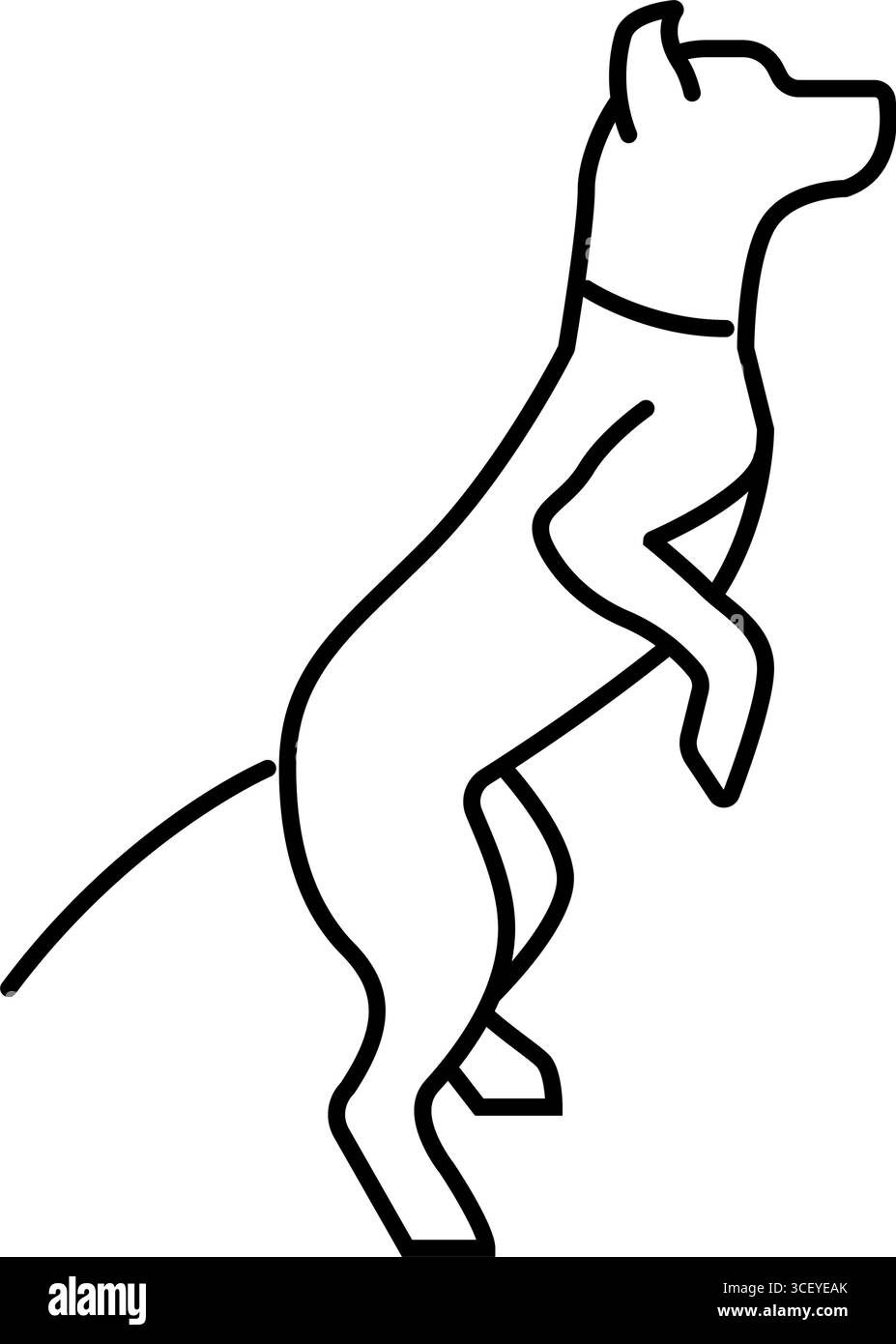 la competizione di cani alti mostra l'icona a forma di linea Illustrazione Vettoriale