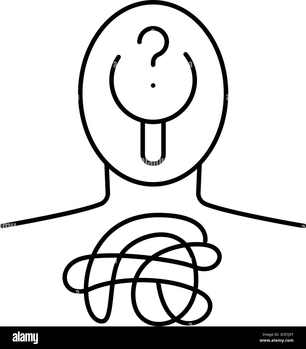 l'autostima lotta per l'adolescenza la linea della pubertà icona illustrazione vettoriale Illustrazione Vettoriale