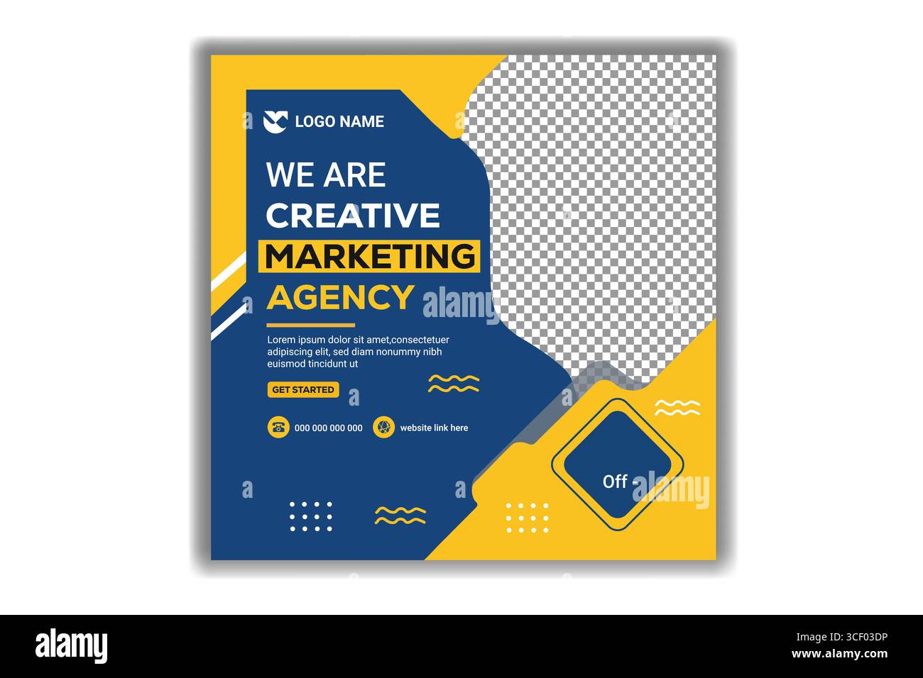 Professional siamo banner Web per la pubblicità tramite agenzie digitali e modelli grafici per social media Illustrazione Vettoriale