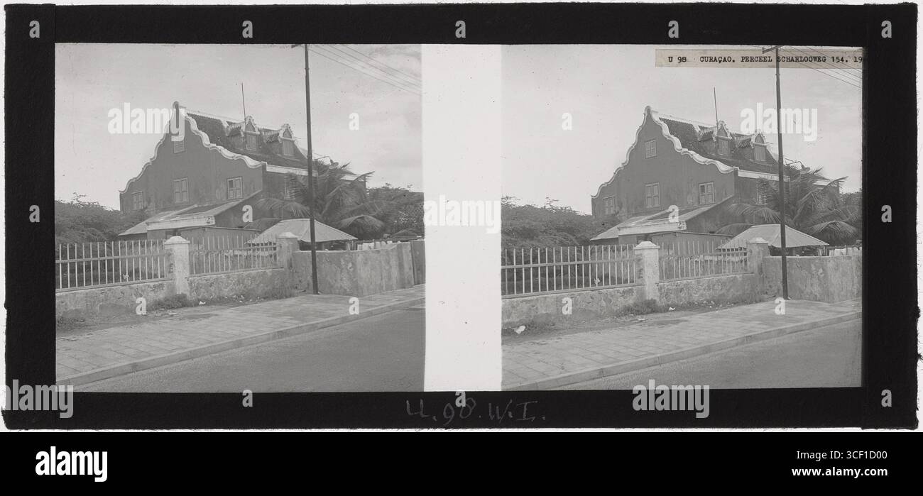 Questa immagine stereoscopica, utilizzata nella mostra permanente del Tropenmuseum dal 1900 al 1950, misura 6 x 13 x 0,2 cm ed è stata mostrata in stereogramma. Illustra il significato della tecnologia visiva nelle collezioni dei musei storici. Foto Stock