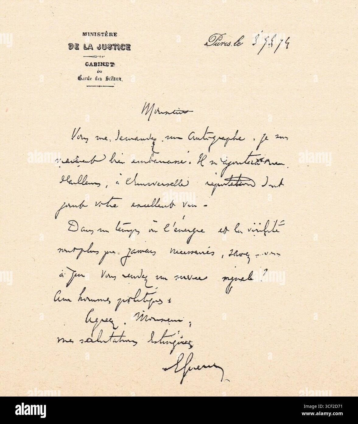 La dedizione di Eugène Guérin nell'album Mariani mostra il suo legame con il famoso marchio di vini Mariani. La fotografia dei primi anni '1900 riflette il significato culturale e commerciale del marchio durante questo periodo. Foto Stock