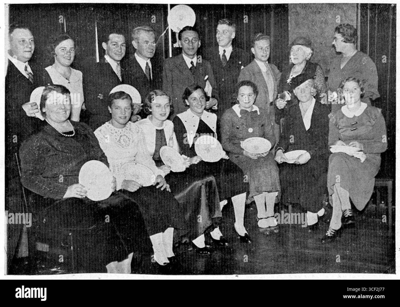 Una cerimonia in onore dei nuotatori dei Campionati europei di Magdeburgo, tenutasi al Parkhotel di Amsterdam, 1934. Foto Stock
