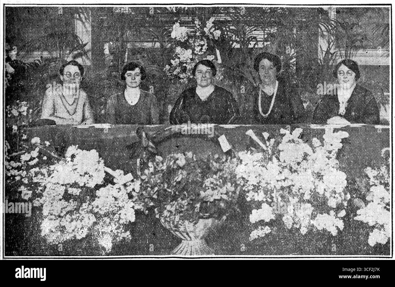 Il Consiglio di amministrazione del Rotterdam Dames Zwemclub, fotografato il 25 febbraio 1933. Il club fu una parte importante della storia del nuoto di Rotterdam all'inizio del XX secolo. Foto Stock