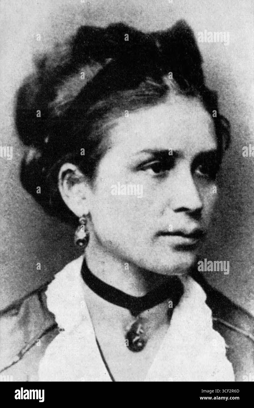 Emílie Nedvídková (1851-1874), la prima moglie del poeta ceco Josef Václav Sládek, ricordata per la sua breve vita e per la sua influenza sulla letteratura ceca. Foto Stock