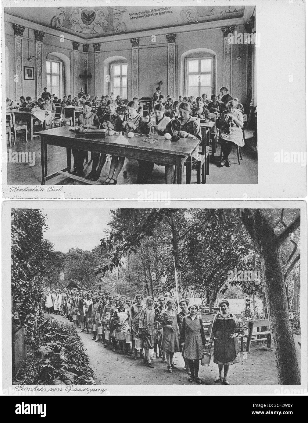 Fotografia tratta da circa 1929 studenti femminili dell'Industrieschule di Himmelkron. Sottolinea il ruolo delle donne nell'istruzione professionale durante l'inizio del XX secolo. Foto Stock