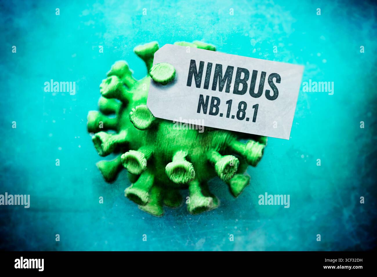 Nuova variante corona Nimbus NB.1,8.1, foto simbolo, fotomontaggio Foto Stock