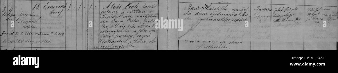 Questa voce segna la data di nascita di Emerich Josef Echo, nato il 5 novembre 1870. Il contesto storico che circonda la sua vita rimane poco chiaro. Foto Stock