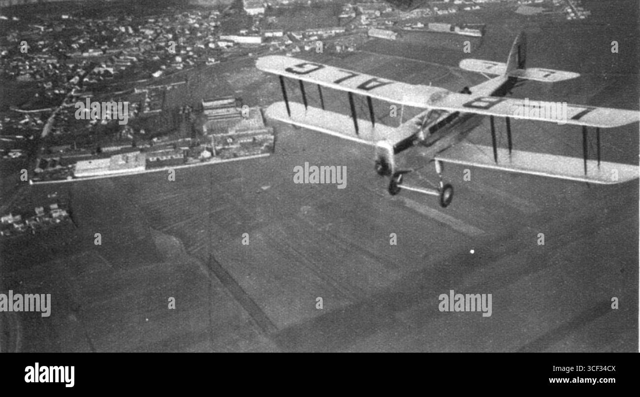 L'Aero DH-50A, un aereo del 1925 alimentato dal motore Walter W-IV, progettato per un pilota e quattro passeggeri. È stato prodotto nel 1926 e gestito da SA. Foto Stock