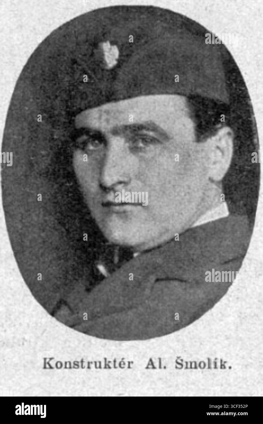 Alois Molík, un progettista di aerei nel 1921, contribuì allo sviluppo della tecnologia aeronautica dei primi anni del XX secolo. Il suo lavoro contribuì a gettare le basi per i progressi nel settore dell'aviazione durante questo periodo. Foto Stock