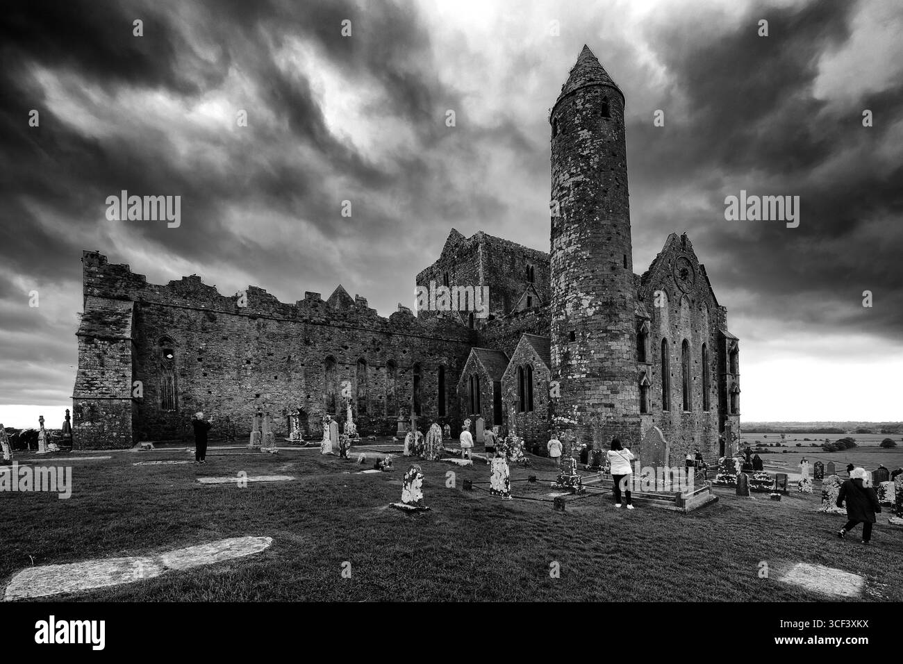 Rocca di Cashel, Castello di Cashel, Cashel, Provincia di Leinster, Contea di Tipperary, Irlanda Foto Stock