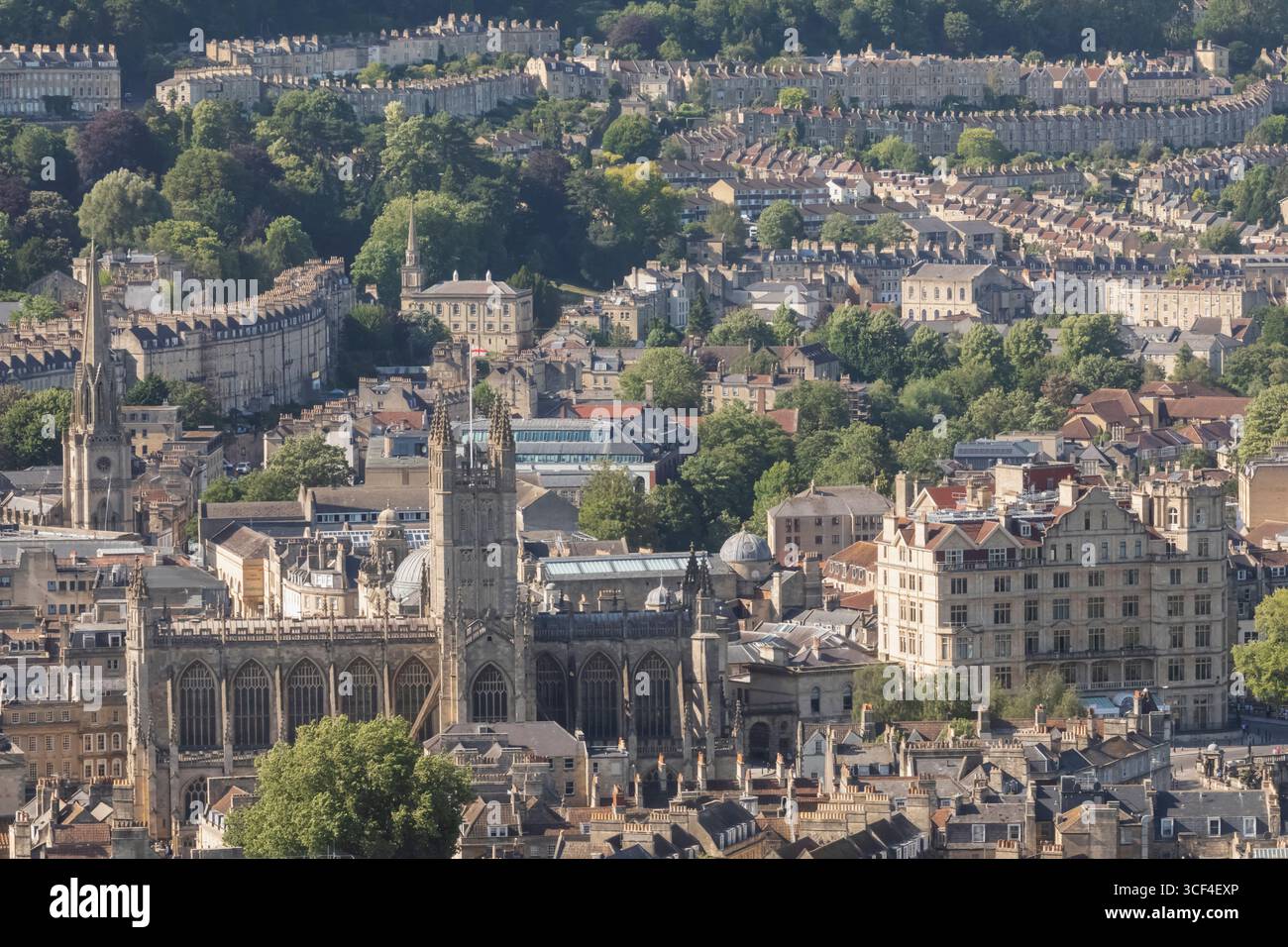 Inghilterra, Somerset, Bath, Alexandra Park, vista panoramica della città dal parco Foto Stock