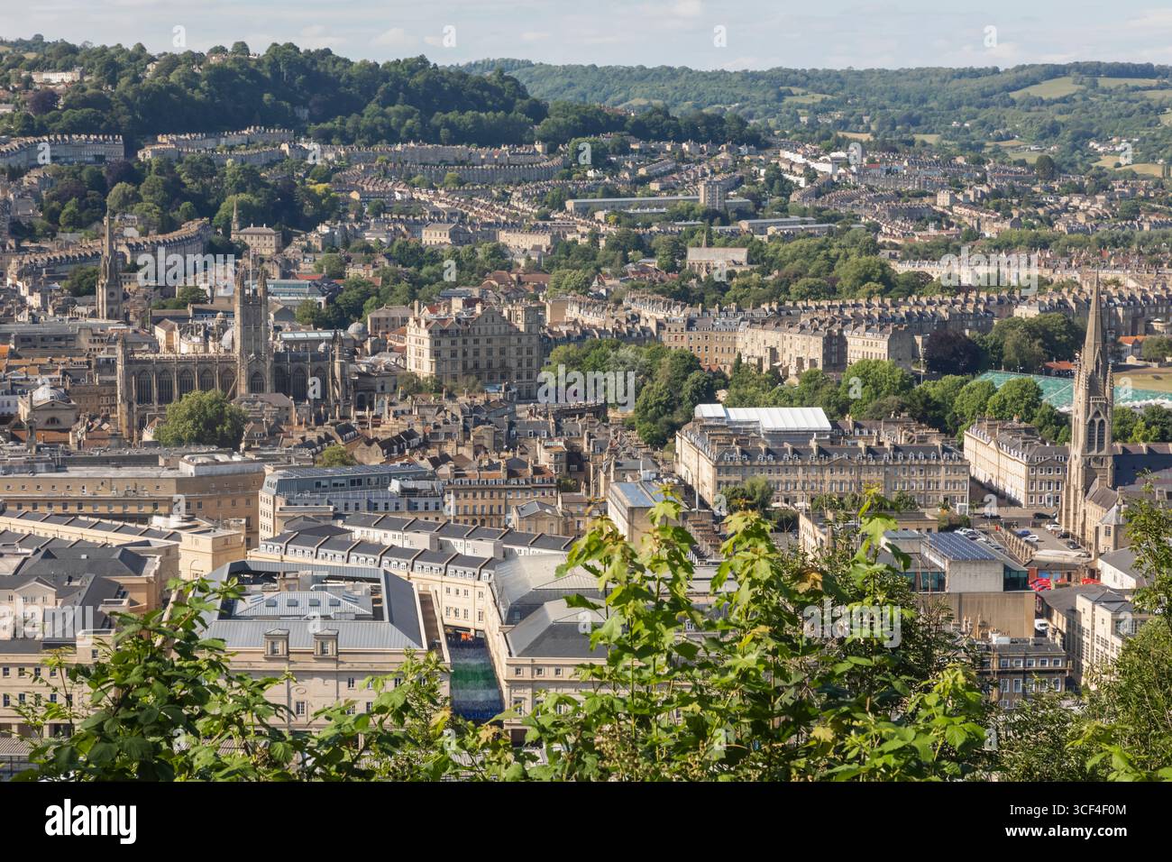 Inghilterra, Somerset, Bath, Alexandra Park, vista panoramica della città dal parco Foto Stock
