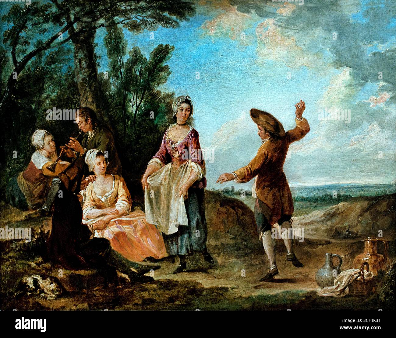 Louis Joseph Watteau - Watteau di Lille 1731 - 1798 il concerto country. , Museo Lille Francia. Foto Stock