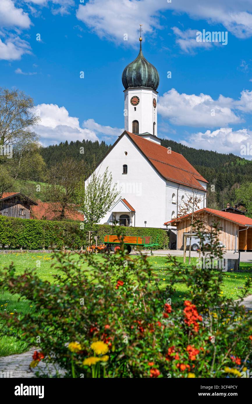 Sonthofen - Altstädten, chiesa parrocchiale cattolica di San Pietro e Paolo. Foto Stock