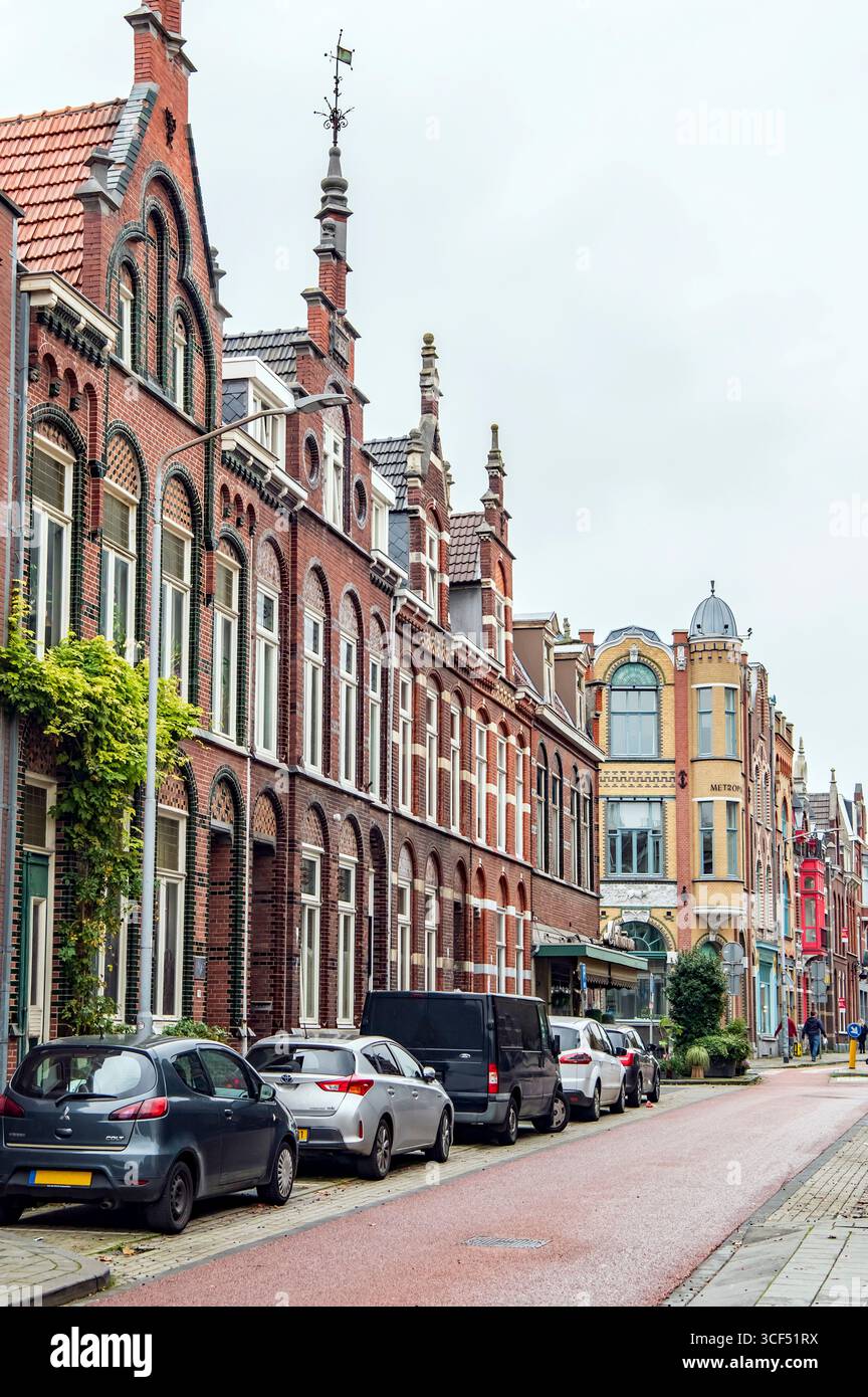 Pittoresche facciate di case a Venlo Foto Stock