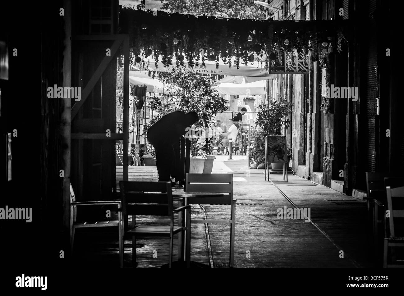 Ristorante Alley a Nicosia Foto Stock